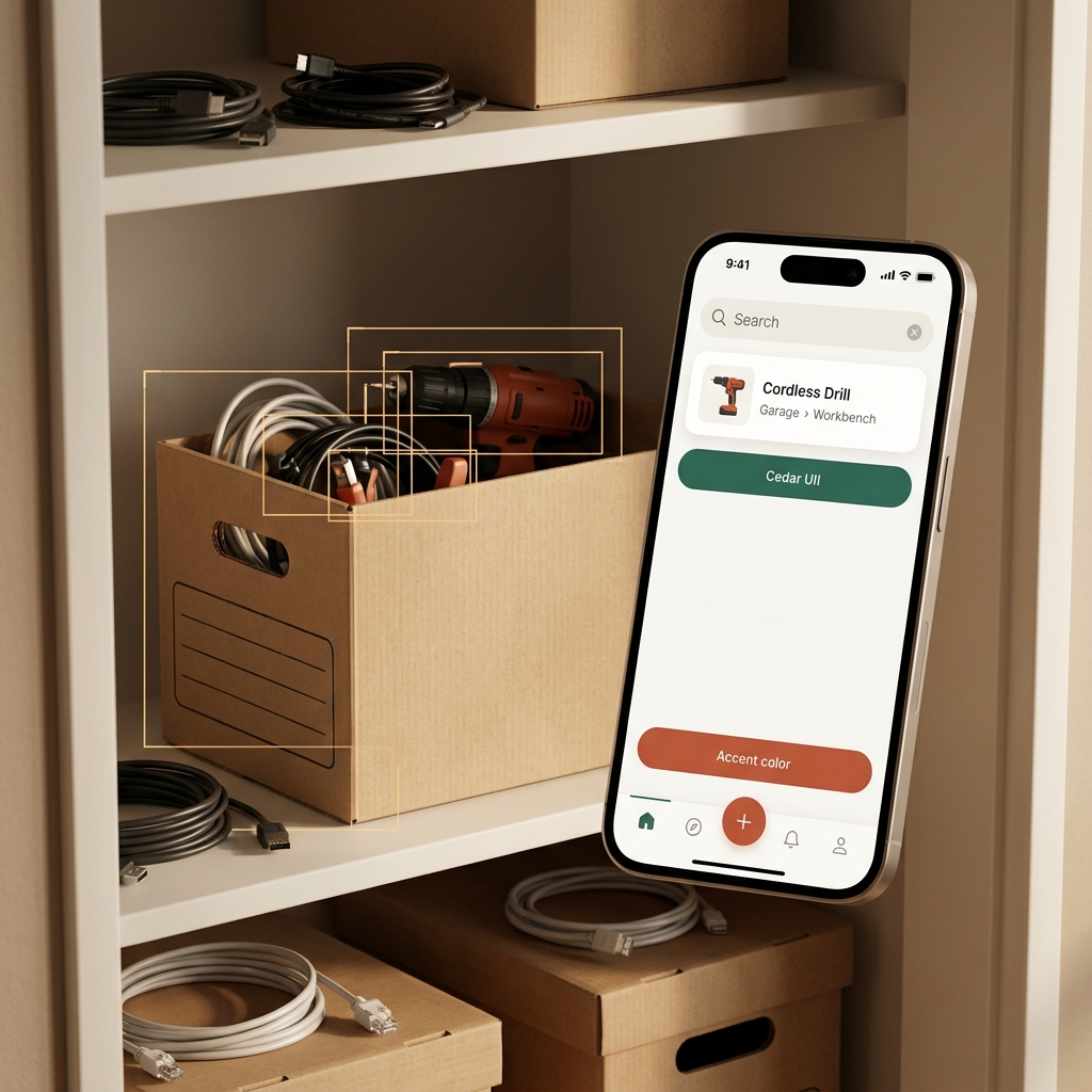 Store & Forget Smartphone Camera AI scan inside drawer