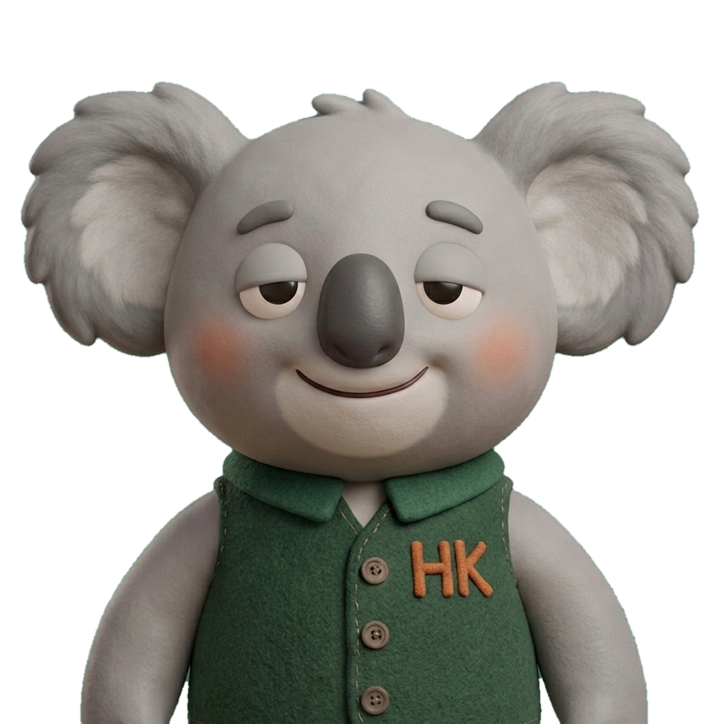 Oscar, the Hyper Koala Studio mascot